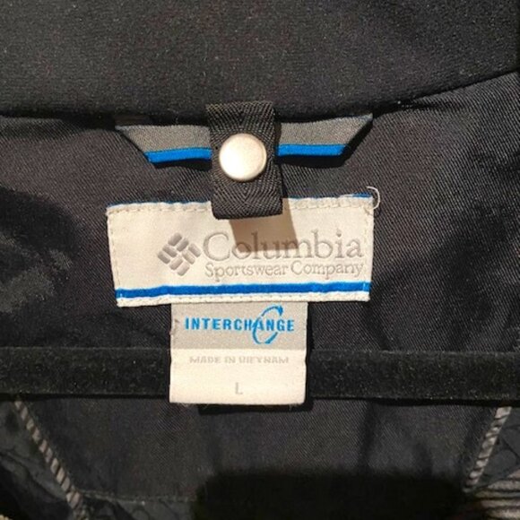 Columbia Gray Striped Women's Sz L Rain Jacket - Picture 2 of 9